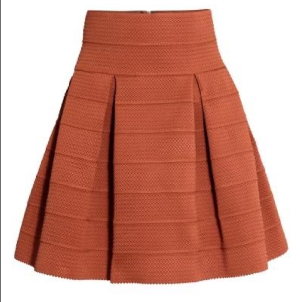 Woven Textured Bubble A-Line Skirt